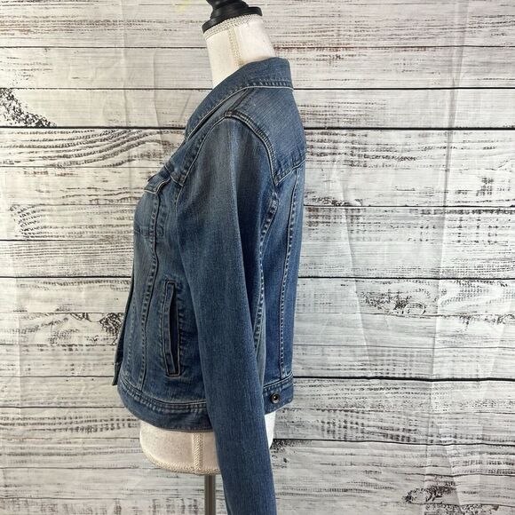 Ralph Lauren Jeans Co. Denim Jean Jacket size Small Casual Western Stretch Boho - Picture 10 of 13